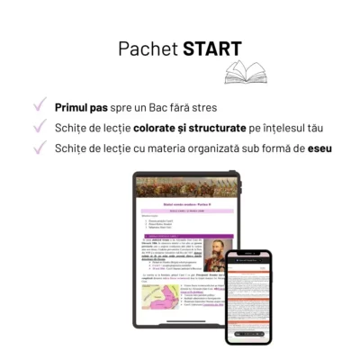 Pachet Start - schițe vizuale clare care fac lecțiile mai logice și mai simple