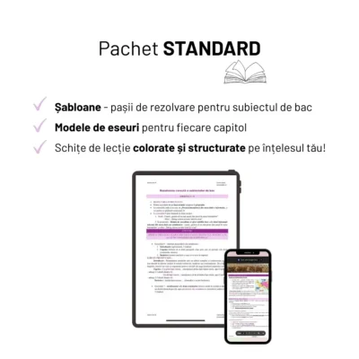 Pachet Standard - Schițe, eseuri, șabloane și modele rezolvate pas cu pas